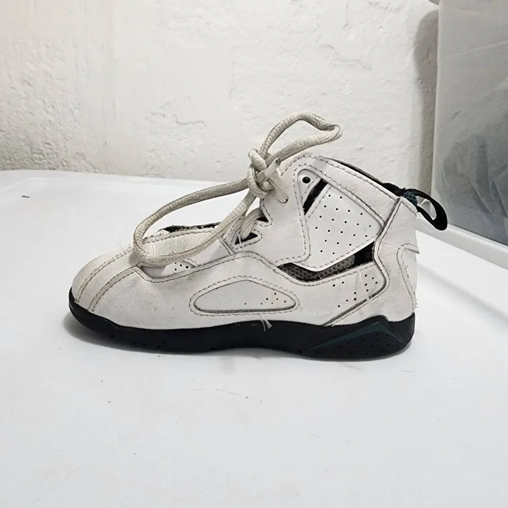Nike Air Jordan True Flight TD Toddlers White Black Shoes 343797-133 Size 10C